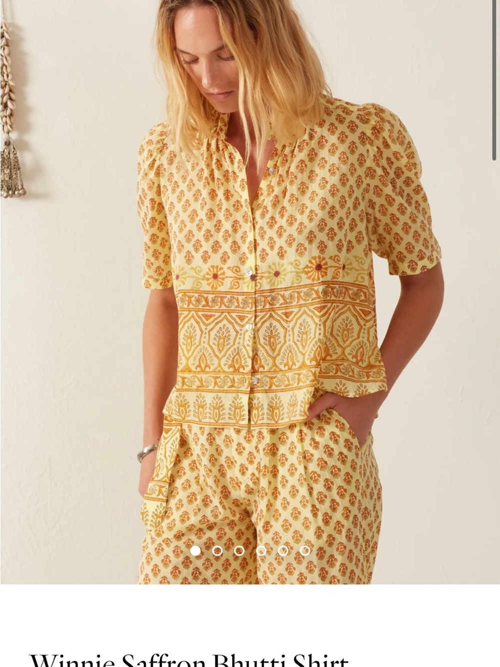 Alix Of Bohemia Winnie Saffron Bhutto Shirt